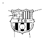 The logo of FC Barcelona