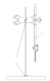 A burette, it is used for titrations in chemistry.
