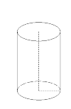 Cylinder. r = radius, h = height