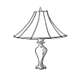 A lamp, for example, on a bedside table to continue.