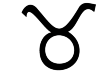 bull sign of the zodiac. It looks like a stylized stierenkop with horns on either side next to / on the head.