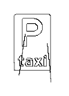 A sign indicates that a taxi rank