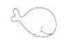 whale with its tail on the left