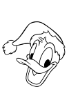 happy birthday. Face of donald duck, with open beak