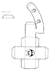 baseplate of emoticon doll. cut the cut along the outer lines. Fold the flaps down to the adhesive and fold the emoticon die together. Paste the edges securely. Have fun. You can decorate it naturally beautiful.