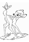this is bambi he has his tail up and then about a butterfly. Bambi Watching carefully to