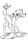 this is bambi he has his tail up and then about a butterfly. Bambi Watching carefully to