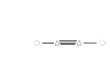 Ethyne, C2H2. There is a triple bond between carbon atoms, this is shown by three dashes.