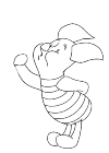Piglet, the pig from the movie and the book 'Winnie the Pooh'