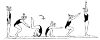 This is a gymnast in 6 steps koprol perform. Technique: 1. Create a hurkzit. Your arms are voor.2. Place your hands on the mat. Stretch your legs. Put your chin to the chest. Make your small rond.3. Roll up.