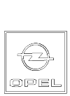 Logo Opel car. The logo consists of a circle with a sort of Z straightened it.