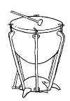 kettledrum here save you a stick to making music