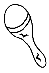 sambabal. musical instrument that usually is used to duplicate by shaking a rhythmic support for the music to offer.