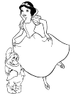 this is Snow White with a big skirt for her, the shy Droopy
