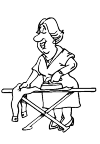 Woman ironing