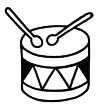 drum with sticks