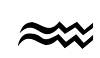 Aquarius sign of the zodiac. They are 2 lines that run parallel over each other. She left to start a wave and then pointed lines.