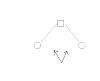 This is a schematic representation of a water molecule. The angle between the oxygen atom and the hydrogen is 76 degrees, this is shown by arrows.